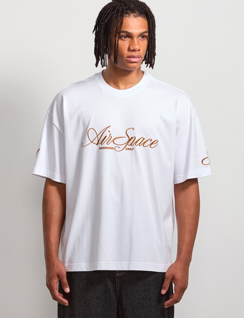 AIR SPACE Threaded Vibes Tee, White product photo View 02 L