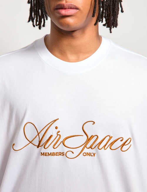 AIR SPACE Threaded Vibes Tee, White product photo View 04 L
