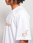 AIR SPACE Threaded Vibes Tee, White product photo View 07 S