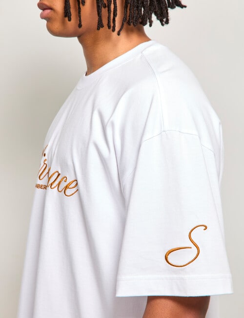 AIR SPACE Threaded Vibes Tee, White product photo View 07 L