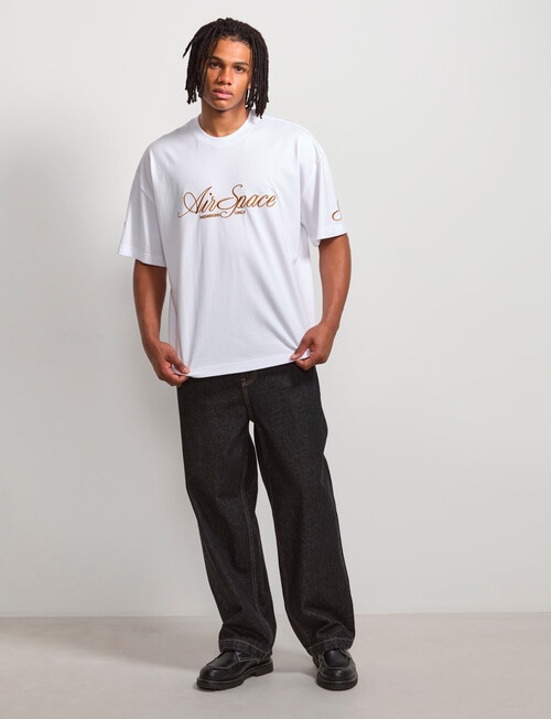 AIR SPACE Threaded Vibes Tee, White product photo View 09 L