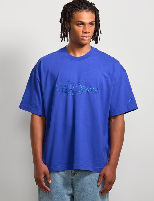 AIR SPACE Threaded Vibes Tee, Blue product photo View 05 L