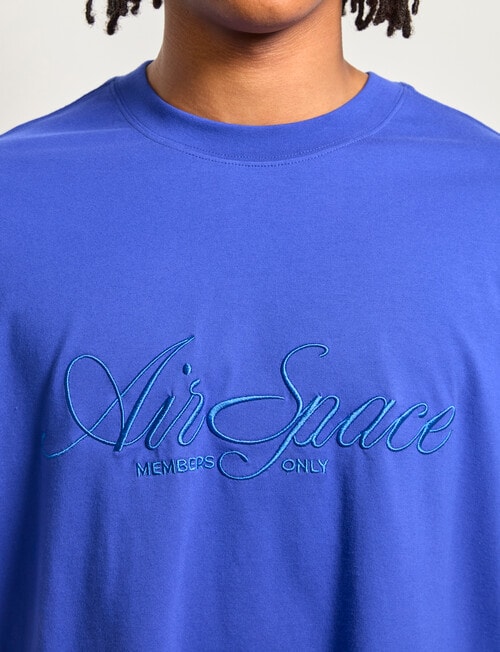 AIR SPACE Threaded Vibes Tee, Blue product photo View 06 L