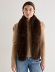 Boston + Bailey Faux Fur Scarf, Chocolate product photo View 02 S