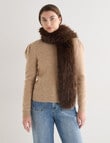 Boston + Bailey Faux Fur Scarf, Chocolate product photo View 04 S