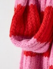 Boston + Bailey Stripey Scarf, Pink & Red product photo View 03 S