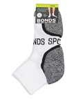Bonds Ultimate Comfort Quarter Crew Sock, 3-Pack, White product photo View 02 S
