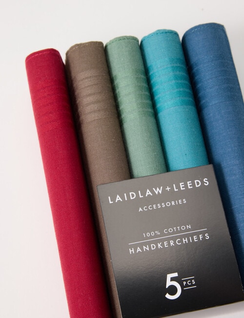 Laidlaw + Leeds Handkerchief, 5-Pack, Multi product photo View 02 L