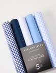 Laidlaw + Leeds Handkerchief, 5-Pack, Blue product photo View 02 S