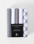 Laidlaw + Leeds Handkerchief, 5-Pack, Grey product photo