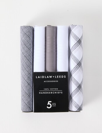 Laidlaw + Leeds Handkerchief, 5-Pack, Grey product photo