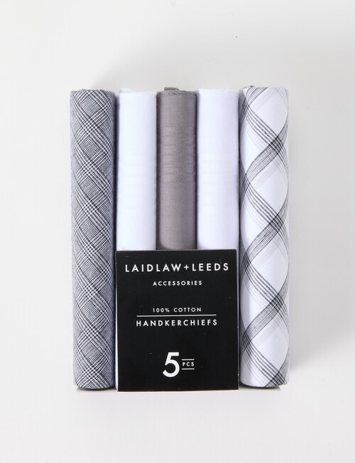 Laidlaw + Leeds Handkerchief, 5-Pack, Grey product photo