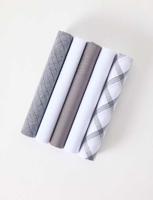Laidlaw + Leeds Handkerchief, 5-Pack, Grey product photo View 03 L