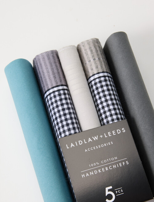 Laidlaw + Leeds Handkerchief, 5-Pack, Green product photo View 02 L