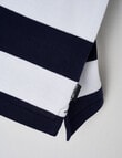 Mac & Ellie Stripe Short Sleeve Polo, Navy product photo View 03 S