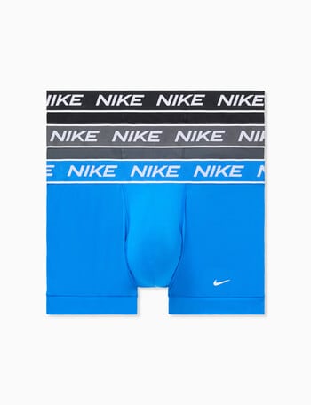 Nike Engineered Micro Trunk, 3-Pack, Blue, Grey & Black product photo