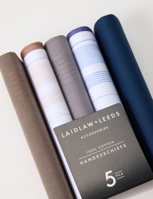 Laidlaw + Leeds Handkerchief, 5-Pack, Multi product photo View 02 L