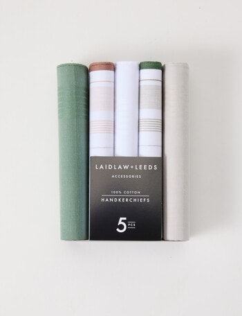 Laidlaw + Leeds Handkerchief, 5-Pack, Multi product photo