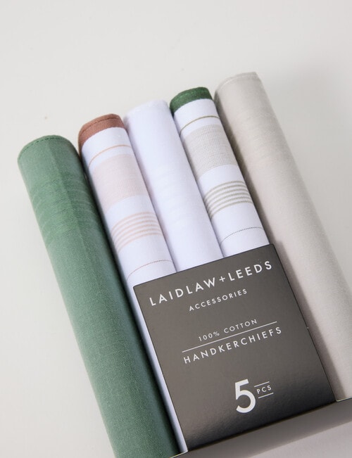Laidlaw + Leeds Handkerchief, 5-Pack, Multi product photo View 02 L