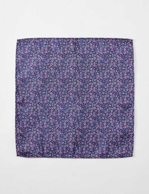 Laidlaw + Leeds Sakura Pocket Square, Navy product photo View 02 L