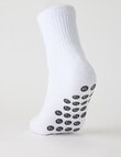 Gym Equipment Grip Quarter Crew Socks, 3-Pack, White product photo View 03 S
