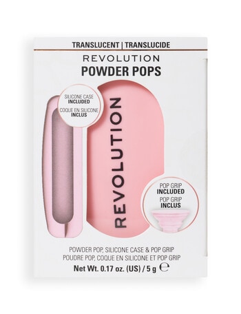 Makeup Revolution Powder Pops Translucent & Pop Grip & Silicone Case, Pink product photo