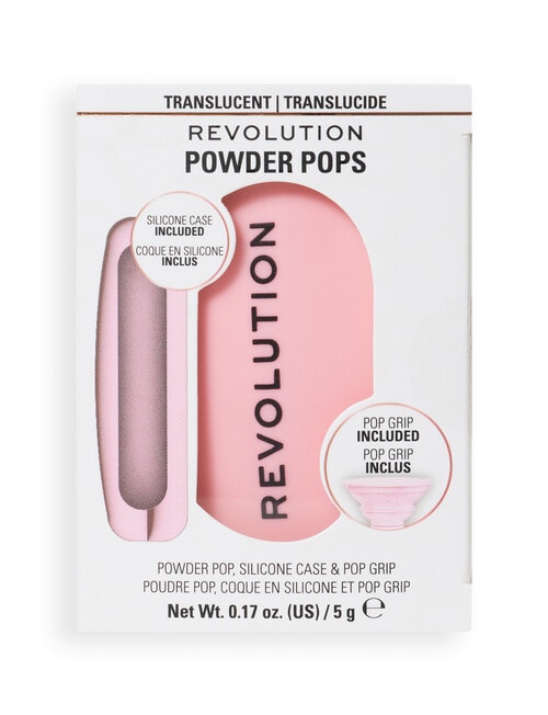 Makeup Revolution Powder Pops Translucent & Pop Grip & Silicone Case, Pink product photo