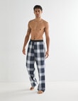 Mazzoni Check Cotton Sleep Pant, Midnight product photo View 03 S