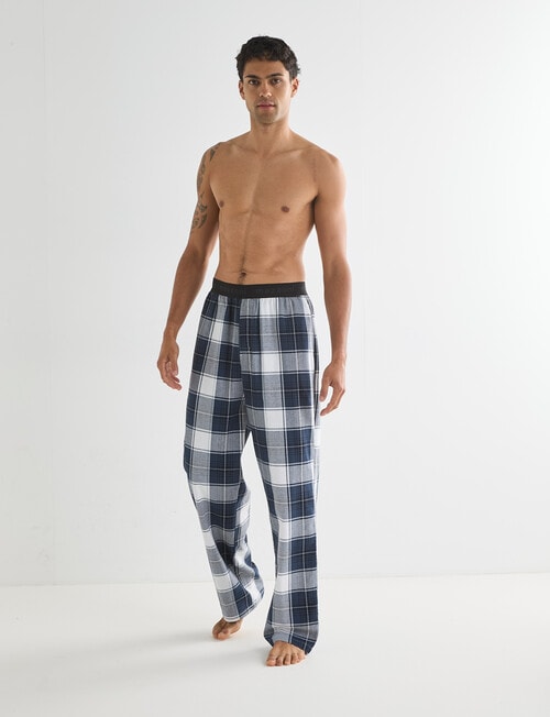 Mazzoni Check Cotton Sleep Pant, Midnight product photo View 03 L