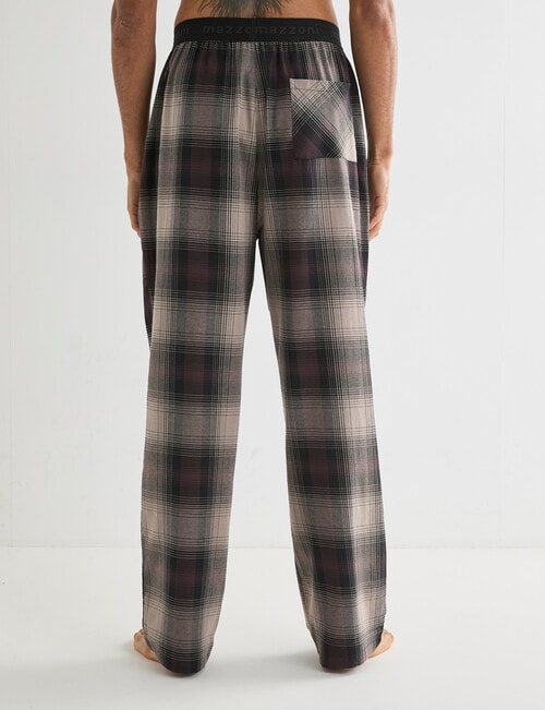 Mazzoni Check Cotton Sleep Pant, Plum product photo View 02 L