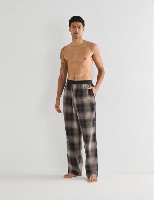 Mazzoni Check Cotton Sleep Pant, Plum product photo View 03 L