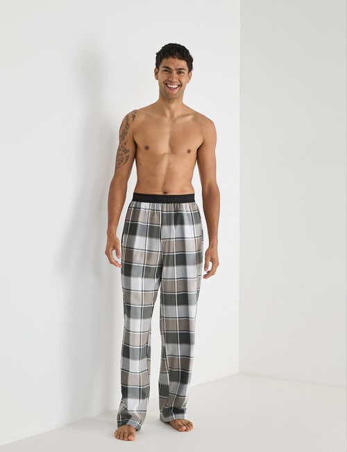 Mazzoni Check Cotton Sleep Pant, Fern product photo View 03 L