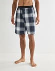 Mazzoni Check Cotton Sleep Short, Midnight product photo