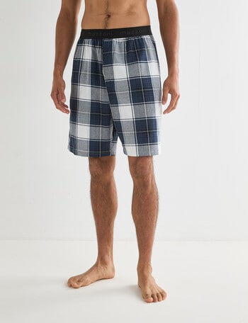 Mazzoni Check Cotton Sleep Short, Midnight product photo