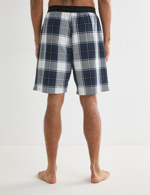 Mazzoni Check Cotton Sleep Short, Midnight product photo View 02 L