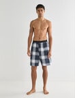 Mazzoni Check Cotton Sleep Short, Midnight product photo View 03 S