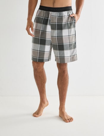 Mazzoni Check Cotton Sleep Short, Fern product photo