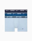 Nike Essential Cotton Trunk, 3-Pack, Light Blue, Blue & Navy product photo