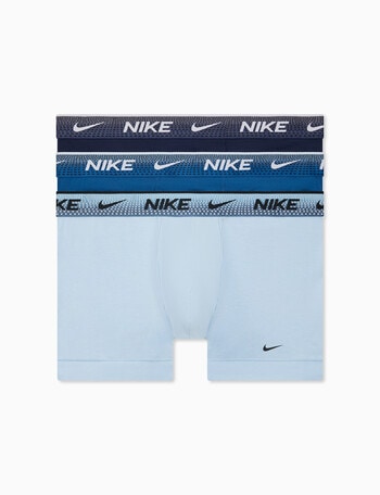 Nike Essential Cotton Trunk, 3-Pack, Light Blue, Blue & Navy product photo