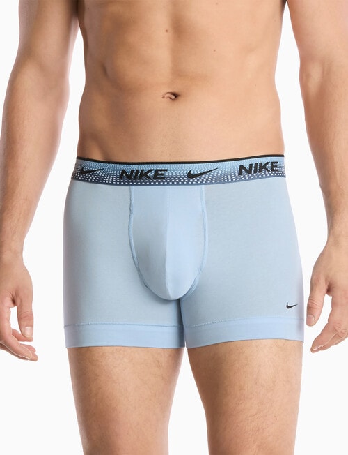 Nike Essential Cotton Trunk, 3-Pack, Light Blue, Blue & Navy product photo View 02 L