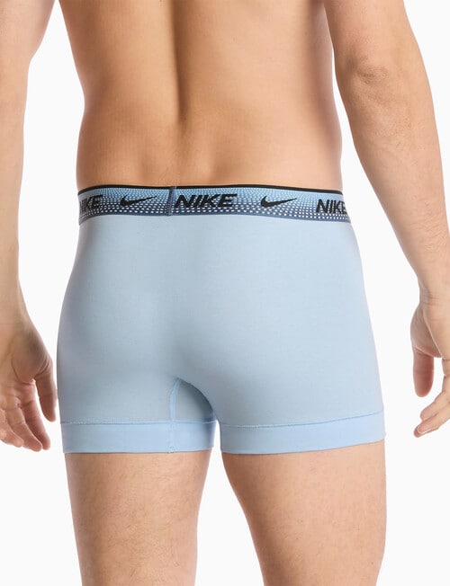 Nike Essential Cotton Trunk, 3-Pack, Light Blue, Blue & Navy product photo View 03 L