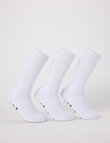 Gym Equipment Grip Crew Socks, 3-Pack, White product photo