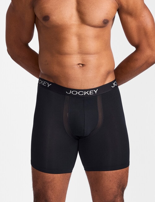 Jockey Chafe Proof Modal Mid Trunk, Black product photo