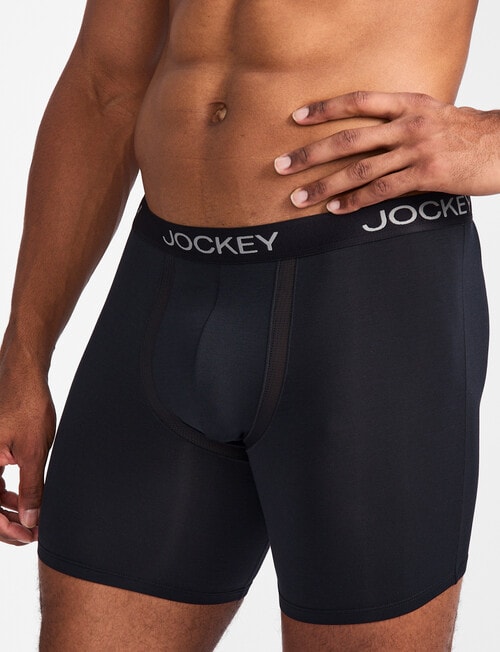Jockey Chafe Proof Modal Mid Trunk, Black product photo View 03 L