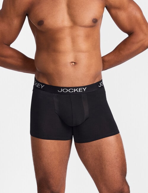 Jockey Chafe Proof Cotton Trunk, Black product photo