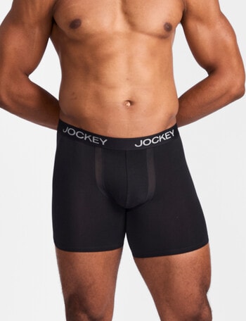 Jockey Chafe Proof Cotton Mid Trunk, Black product photo