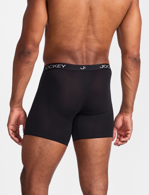 Jockey Chafe Proof Cotton Mid Trunk, Black product photo View 02 L