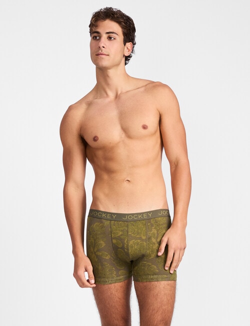 Jockey No Ride Up Print Trunk, Monstera Print product photo View 05 L