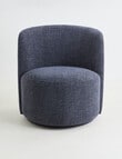 LUCA Furniture Belmont Fabric Swivel Chair, Blue product photo View 02 S