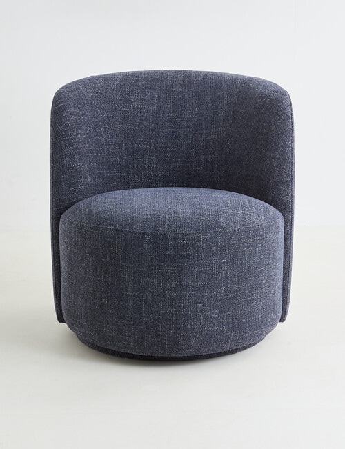 LUCA Furniture Belmont Fabric Swivel Chair, Blue product photo View 02 L